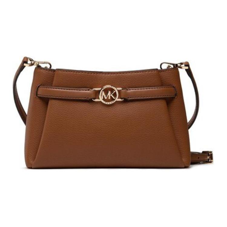 New MICHAEL KORS Leather Baguette Bag, Shoulder Bag, Crossbody Bag, Shoulder Bag Trumpets Women's Leather Brown 32F2GAQC1L-230