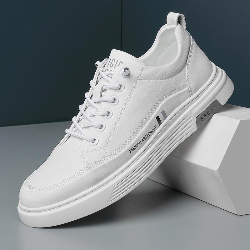 Spring little white shoes men's casual board shoes flow fashion thick sole height increase low top men's shoes