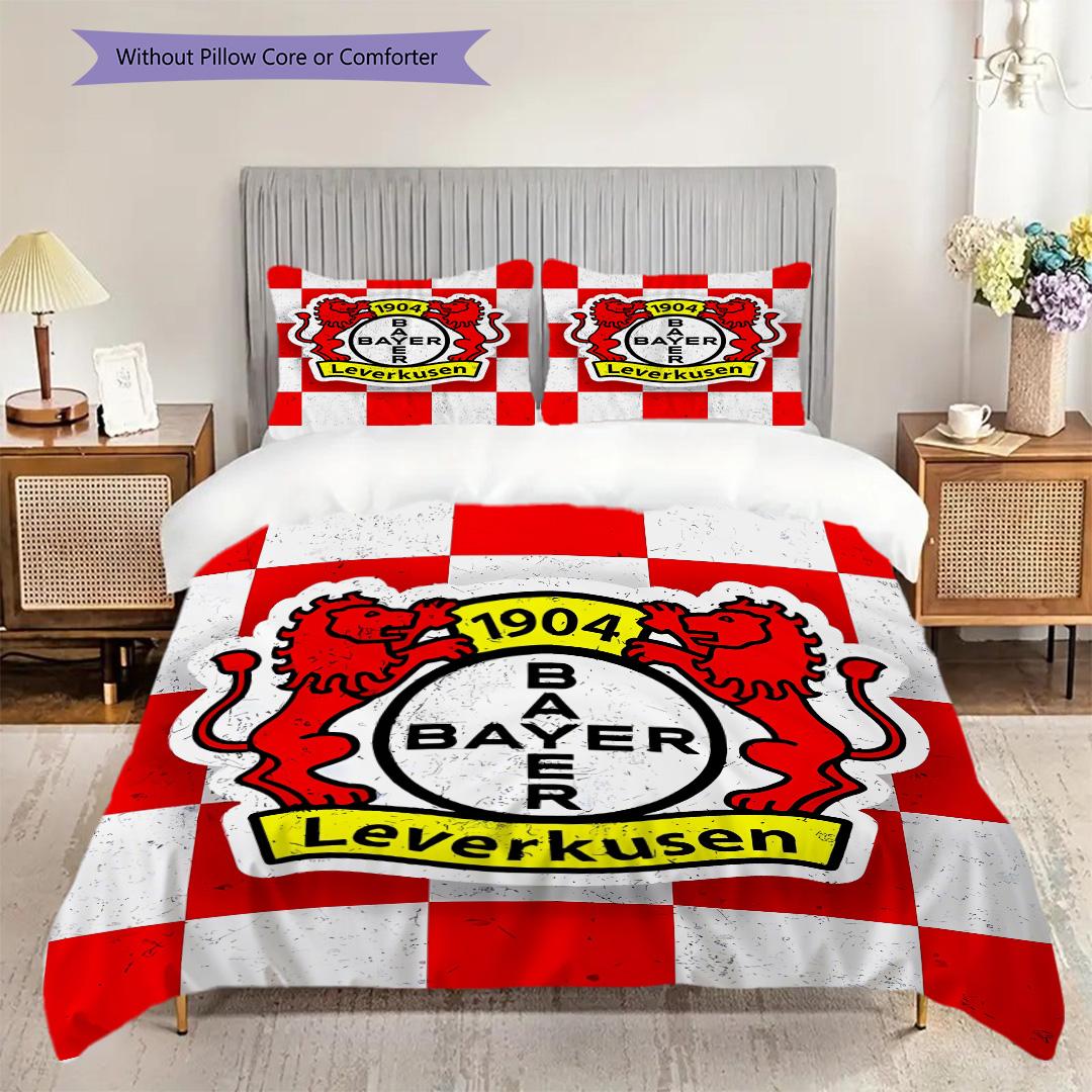 

Bayer 04 Leverkusen Pattern Bedding Quilt Set Quilt Cover Pillowcase Home Decoration Birthday Gift (1 * duvet cover + 2 * pillowcase, without core) 155x200cm
