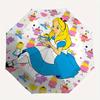 Disney Alice, Wonderland Automatic Open/Close Umbrella - Cute Umbrella with Cute Design, Portable 3-Fold Compact Umbrella for Men & Women, V