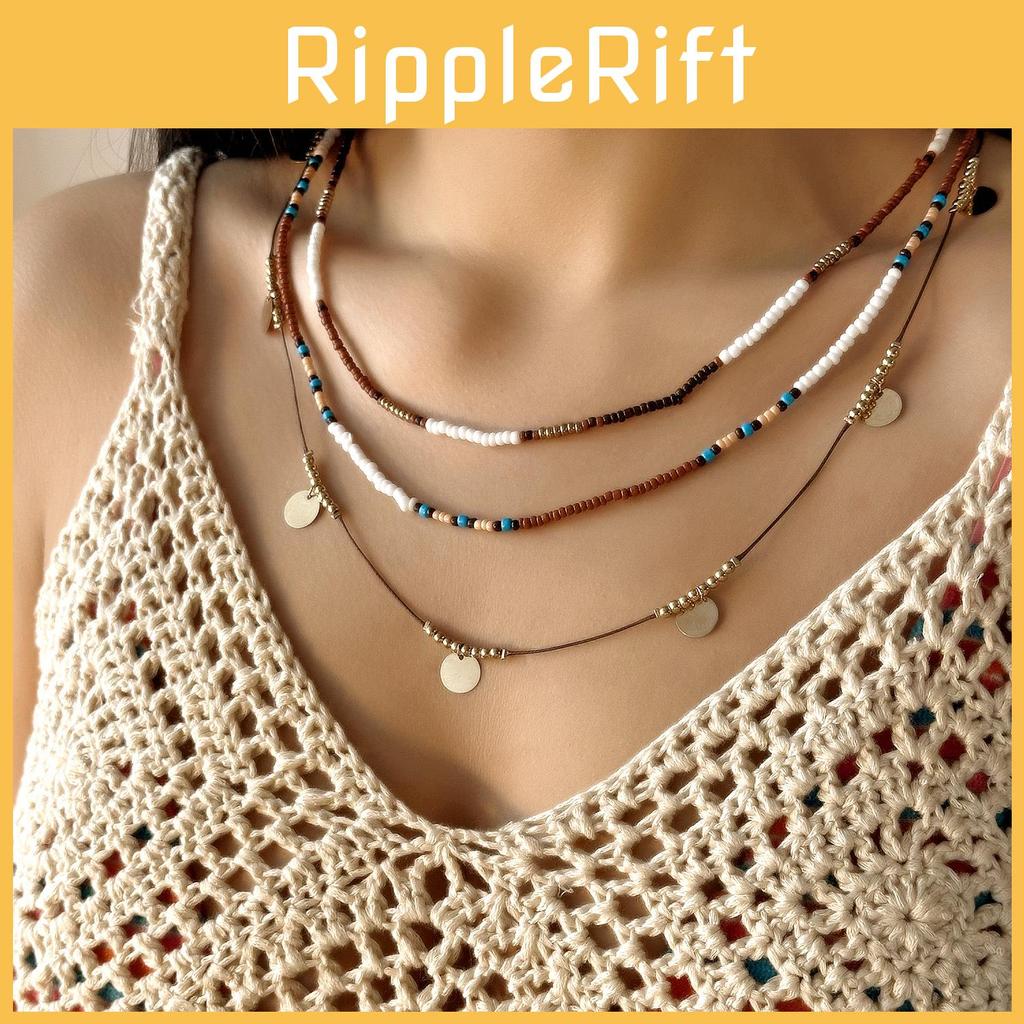 Bohemian Style Beaded Necklace With Handmade Layered Choker For Women