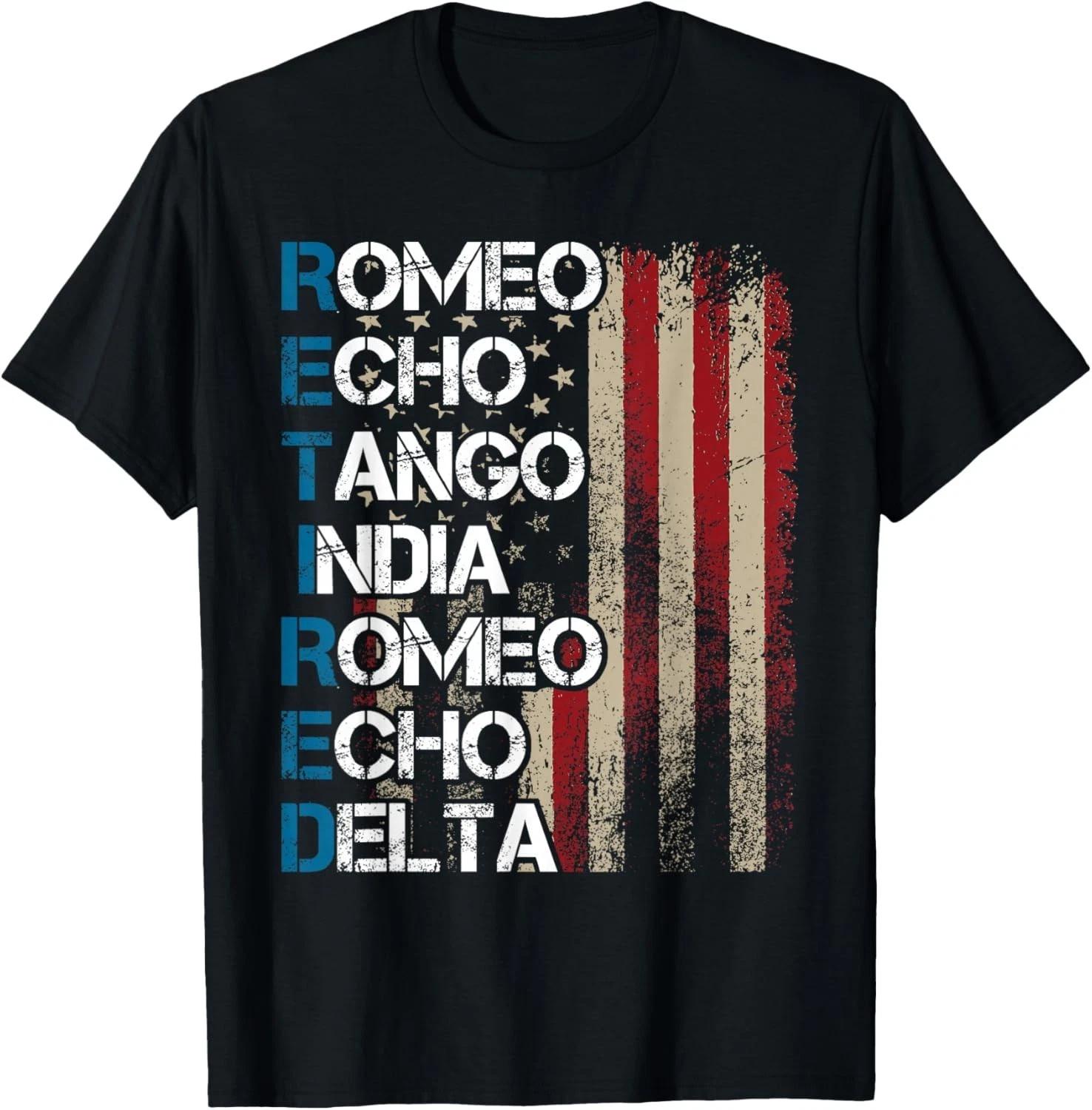 Phonetic Alphabet Retired Veteran Retirement Army Military Gift Unisex T-Shirt M