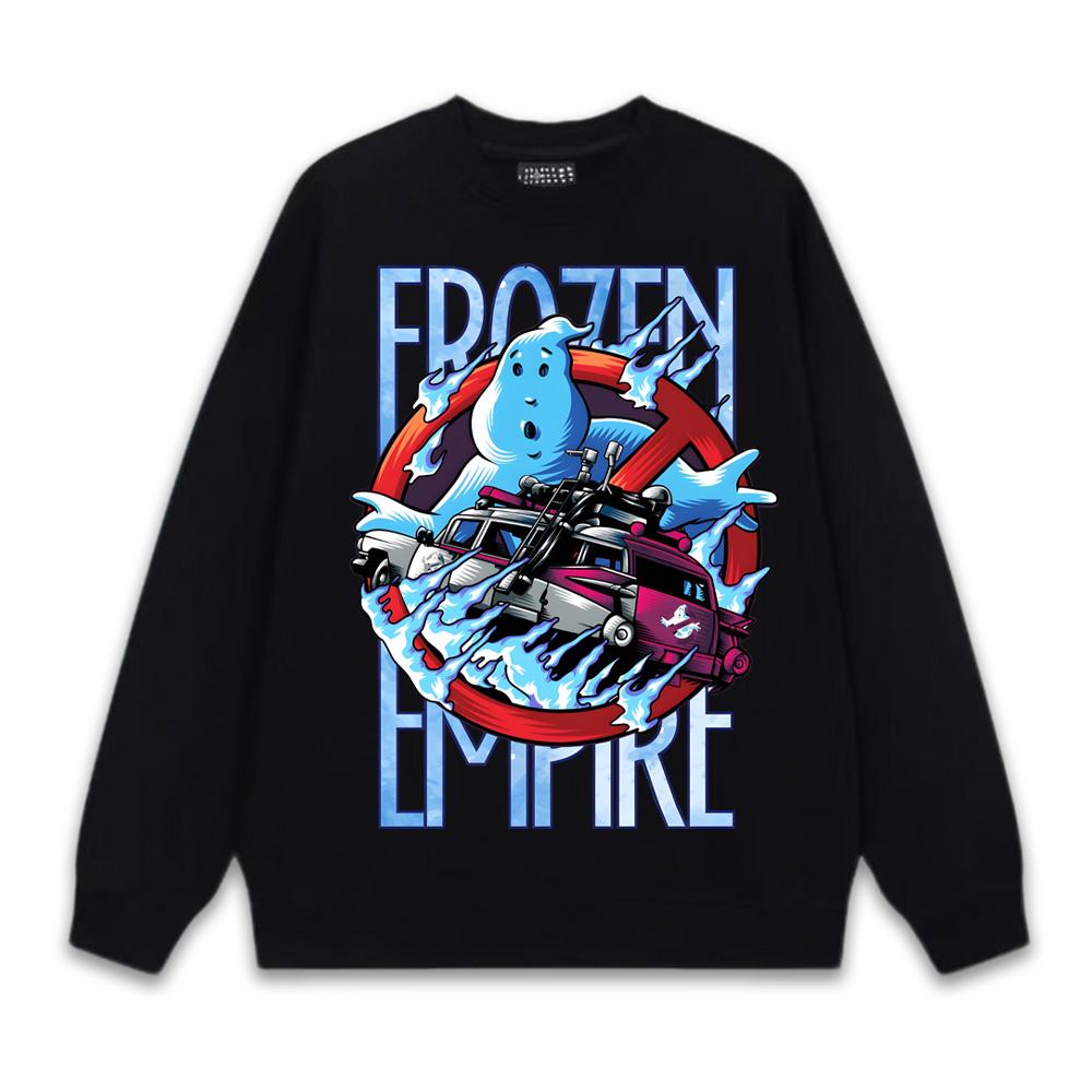 Высококачественная толстовка Ghostbusters Frozen Empire с длинным рукавом, пуловер, с принтом комикс-графики, с круглым вырезом, флисовая толстовка M