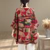 DIMANAF Plus Size New T-Shirt Women Shirts Flower Print Loose Casual O-Neck Lady Tops Tees Oversize Summer 2026