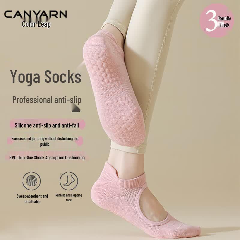 Women s Non-slip Breathable Mesh Cotton Yoga & Dance Socks One Size светло-фиолетовый
