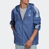 Adidas Kurtka sportowa z kapturem Trefoil 3-Stripes Woven Sports Jacket męska Originals w kolorze niebieskim GN3469