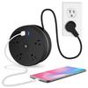 6 in 1 USB Power Strip Surge Protector US Plug Wall Adapter with 4pcs AC-Outlets and 2x USB Ports for Travel Office