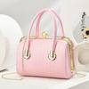 Pu Mini Square Bag With Stitching For Daily Urban Style Fashion Accessory