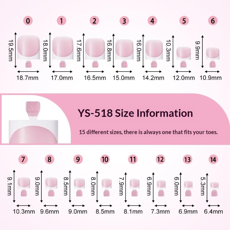 Matte Square 150PCS Toe Nail Tips for Durable and Stylish DIY Pedicures