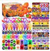 170PCS Halloween Party Favors Assortment for Kids or Treat Goodie Bag Fillers Bracelets Rings Webs Bulk Toys Set for School Prizes Birthday Supplies