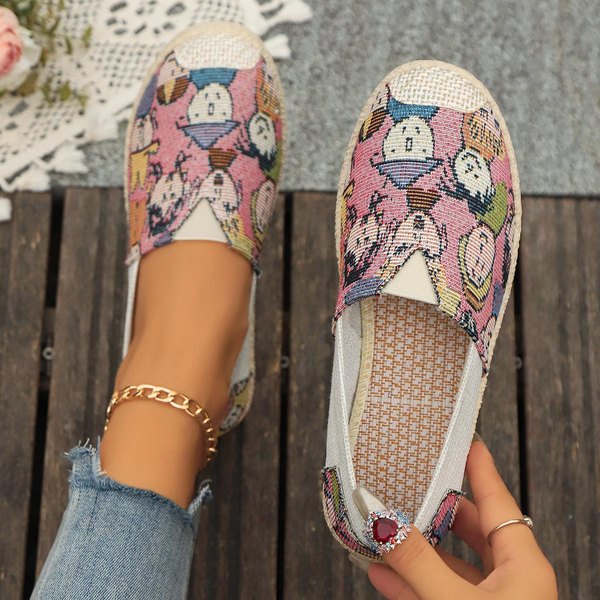 

Женские парусиновые туфли дышащие сетчатые женские сетчатые туфли туфли-рыбаки на одной педали старые пекинские тканевые туфли женские туфли ленивые одинарные туфли 41 розовый