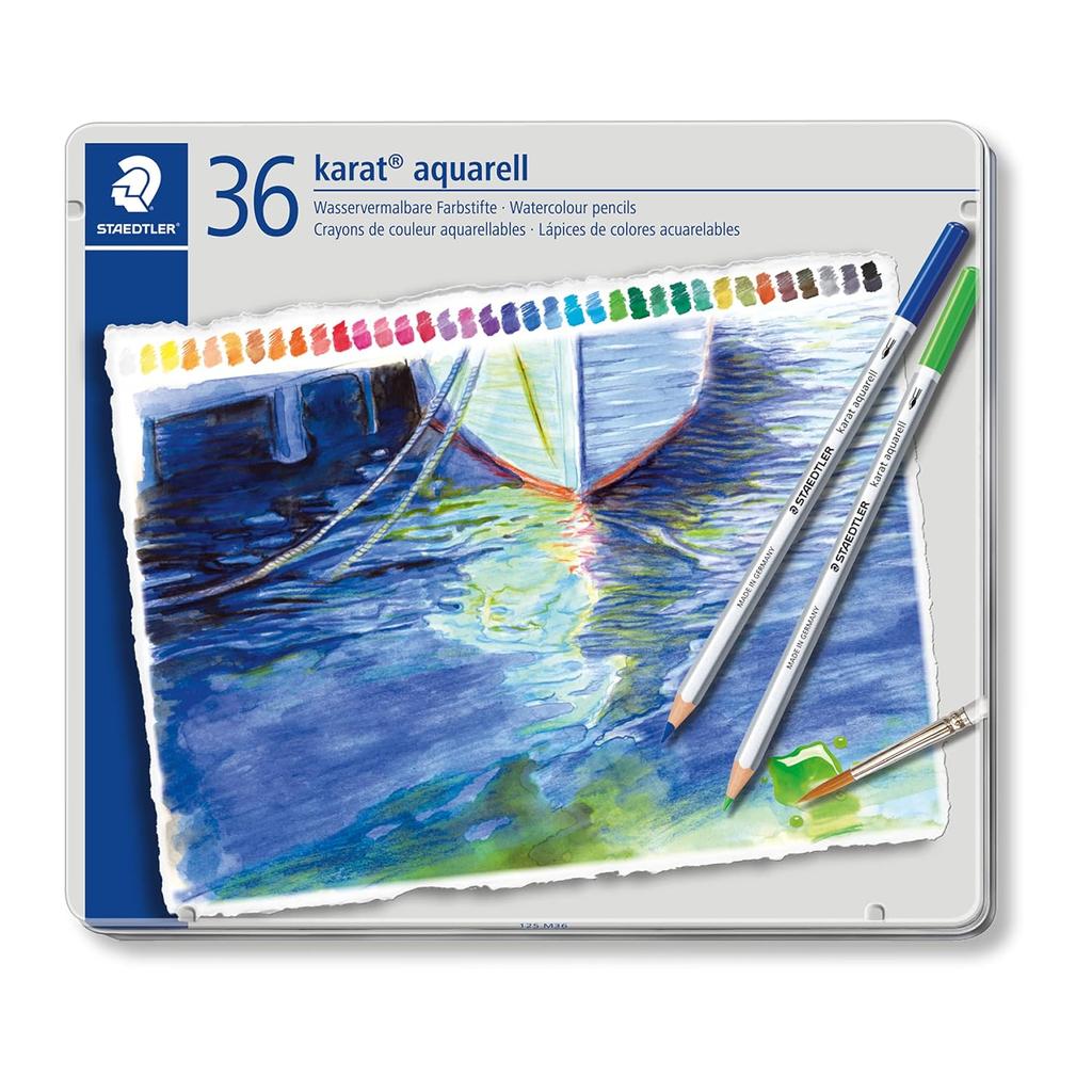 Staedtler colored pencils 36 colors watercolor Karat Aquarell 125 M36
