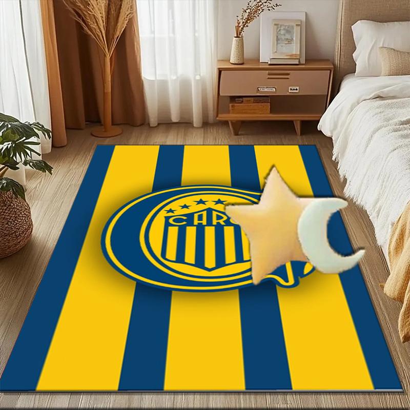 Rosario Central Crest Rug Game Carpet, Floor Mat for Bedroom Living Room Entryway Rug, Home Decor Idea Gift for Christmas birthday