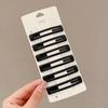 6Pcs Girl Hairpin Matte Color Rectangular Hair Clips Stable Non-Slip BB Clip Face Slimming Versatile Hair Styling Tool