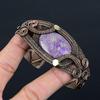 Purpurite Gemstone Jewelry Pure Copper Wire Wrapped Handmade Cuff/Bangle