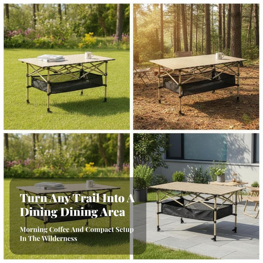 Compact Folding Camping Table Easy to Clean Furniture for Barbecues