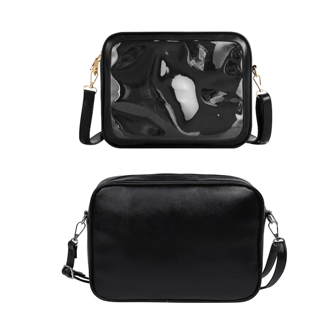 [PandaSays] Ita Bag, Oshikatsu Bag, Shoulder Bag, Show Bag, Clear Pouch, Crossbody Bag, Small 2-Way, Transparent Vinyl, Otaku, Oshikatsu, Plush Pouch
