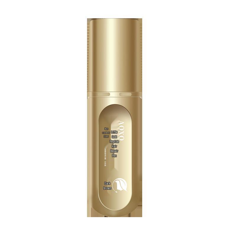 AOXO Little Gold Tube Peptide Hair Dye Comb: Plant-Based, Disposable White Hair Coverage and Styling, Gentle on Hair.