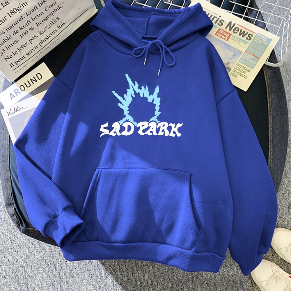 Sad Park Band Print Hoodies Winter Unisex Streetwear Women/Men Clothes Fleece Warm Long Sleeve Hooded