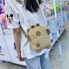 Cute Korean Style Cotton Mini Shoulder Bag For Casual Travel Girls