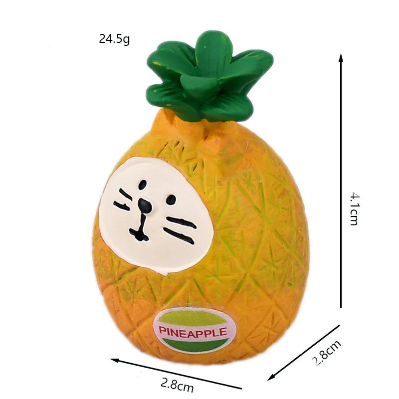 Miniature Shooting Scene Props Home Decor Resin Crafts Model Decoration DIY Fruit Cat Series Miniature Figurine Home Accessories