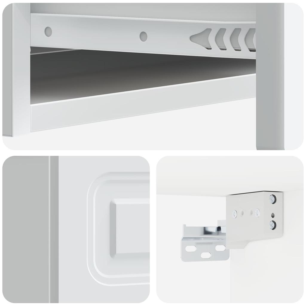 Wall Mounted Side Table White 87.5 x 34.5 x 17 cm