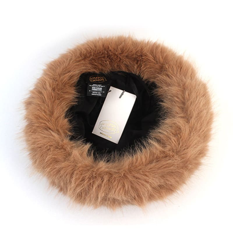 Universal Chemistry Wide Fur Brown Bucket Hat Fur Hat