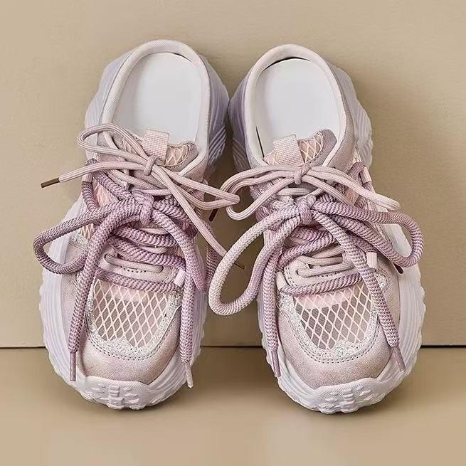 

полушлепанцы с толстой подошвой и закрытым носком, женские летние модные для улицы, 2025 новинка, повседневные универсальные, на небольшой платформе, ленивые туфли 40 розовый