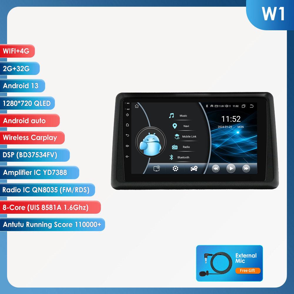 

Ossuret Android Автомагнитола для Renault Express 2021-2022 Мультимедийный плеер Стерео GPS WIFI+4G Snapdragon Интеллектуальный Carplay Камера 360° Авто Видео W1 8Core 2G 32G