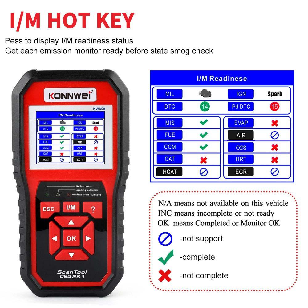 Konnwei KW850 OBD2 diagnostic scanner tester