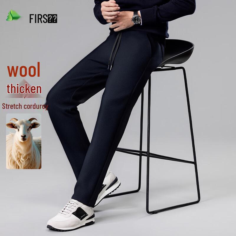 

FIRS Men s Fleece-Lined Corduroy Business Casual Straight-Leg Pants XL (175/80A)