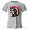 Catzilla Creative Printed Unisexs Tshirt 100 Cotton Oversized Playful Graphic Tees For Unisex Tops Tees Streetwear
