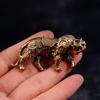 Antique Brass Tiger Figurines Home Decor Accessories Feng Shui Lucky Animal Ornaments Desk Decoration Collectible Gift