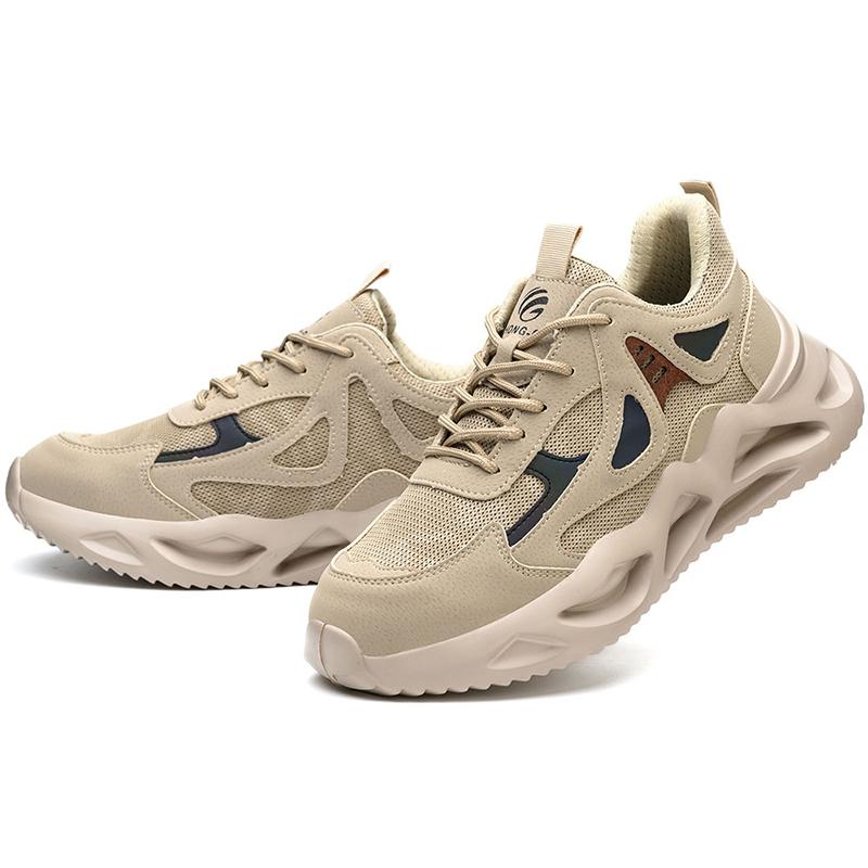 Arbeitssneaker Herren Stahlkappenschuhe Frühling und Herbst Annals Sicherheit Atmungsaktive Schuhe Durchstichsichere Stiefel Mode Unzerstörbar