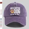pc LIFE IS BETTER with A DOG Letter Print Baseball Cap Casual Style Decorative Hat Comfortable and Lightweight Sun Hat Adj