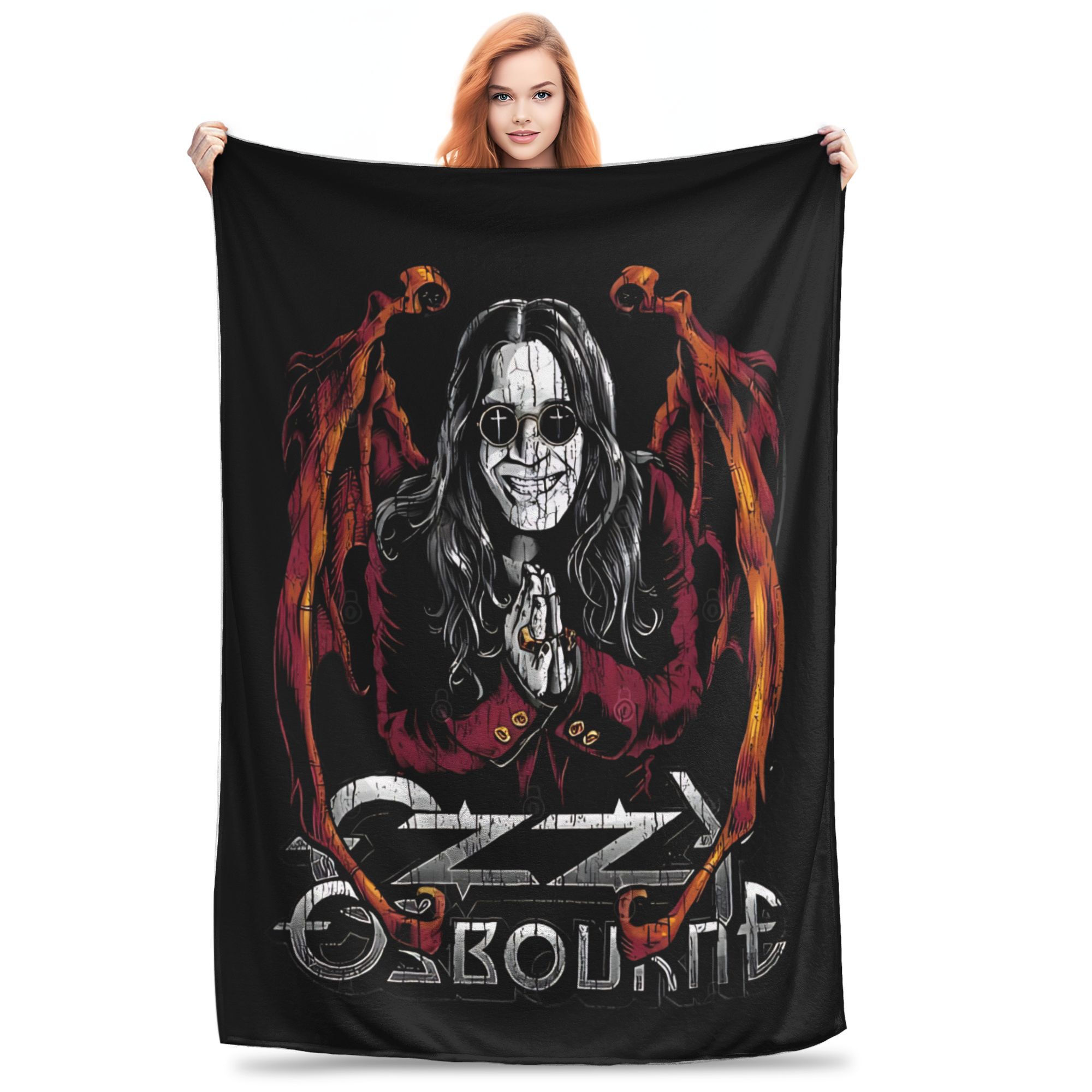 

Yes I m Old But I Saw Randy Rhoads On Stage Flannel Throw Blankets Ozzy Osbourne Blanket for Home Car Super Soft Bedspread, 30x40in