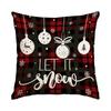 1/4Pcs Santa Claus, Snowman, Patterned Printed Pillowcase, Sofa Cushion Cover, Christmas Decoration, (Without Pillow Core)