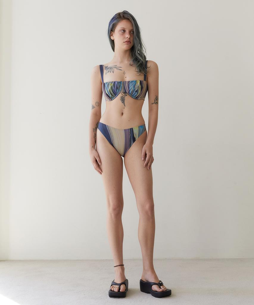 REVOIRSIS Rvis Shirring Bikini Bralette Multi