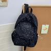 Schoolbag simple foreign style tie-dye backpack new trendy and cool texture large capacity computer backpack junior high school student schoolbag