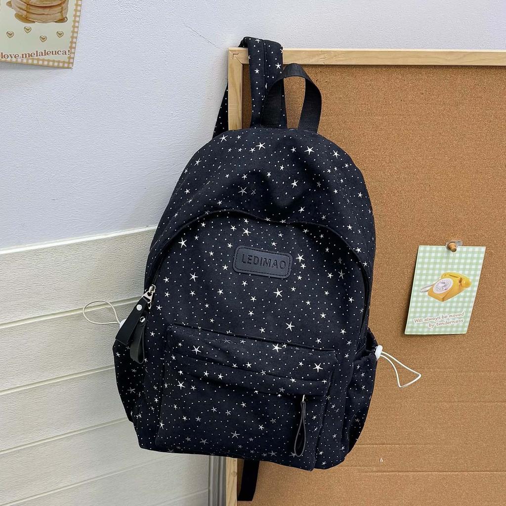 Schoolbag simple foreign style tie-dye backpack new trendy and cool texture large capacity computer backpack junior high school student schoolbag
