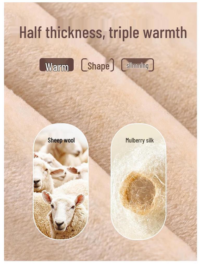 Extra Thick Wool Cotton Women's Base Layer Pants with Fleece-Lining - Slimming, No-Sag, Small Leg Design - Bestseller 2025 Arrival
