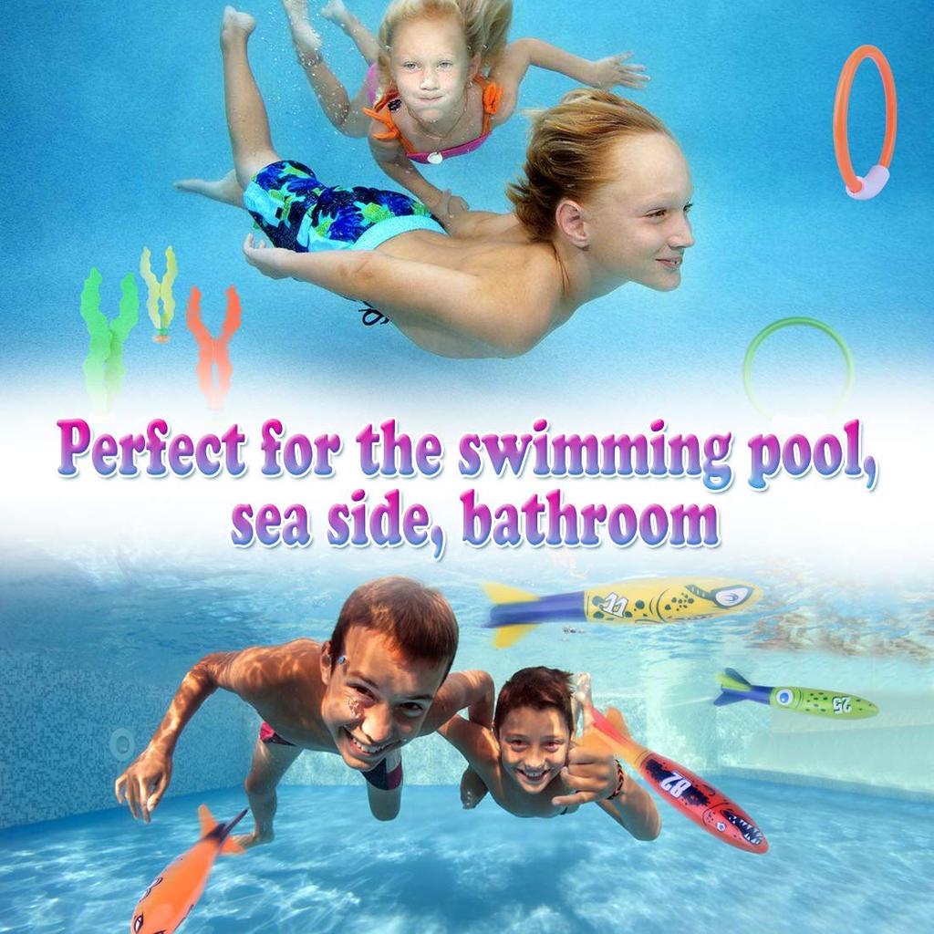 LW SPPORT Hračky do bazénu pro vodu Drahocenné K narozeninám Potápění, Plavání, Trénink, Hra, Čas s rodiči, Děti, Chlapci, Dívky, Dárky, (30KS)