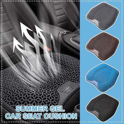 Summer Car Seat Cushion Car Gel Cooling Seat Cushion 3D Gel Honeycomb Cool Ice Silk Car Home Chair Cushion Ventilation Sheet