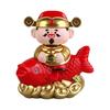Solar Powered Wealth Attraction Koi Decoration Automatic Nodding Car Ornaments  Cashier Ornament