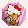 1pc Hello Kitty with Teddy Bear Umbrella with Plastic Handle,Suitable for All Seasons Home Travel Outdoor UmbrellaSanlio381
