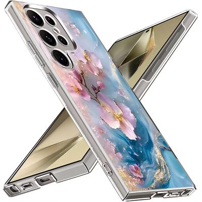 Golden Marble Phone Case For Samsung Galaxy S26 S25 S24 Ultra S23 S21 FE S22 Plus A53 A54 A34 A15 A25 A35 A55 A26 A36 A56 5G Slim Clear Hard Cover