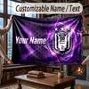 Custom Name Flannel Throw Blanket Anderlecht FC Logo Pattern Warm Home Decoration