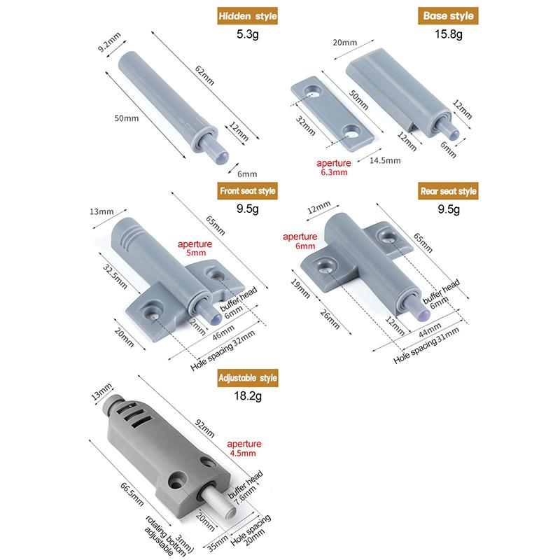 Practical Furniture Hardware Accessories, 10PCS Soft Close Cabinet Catches Damper Buffers for Door Stop