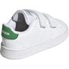 Adidas Neo ADVANTAGE Slip Resistant Abrasion Resistant Low top Toddler Shoes White Green Infant And Toddler GW6500