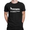 2025 New Model Airbus Creative TShirt for Men A320 Neo Outline Round Collar Basic T Shirt Gift Clothes Streetwear